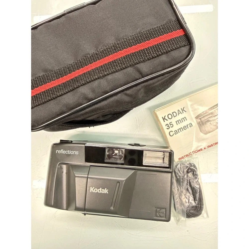Kodak Reflections 35mm Film Camera Parts Repair w/ Case Manual Untested